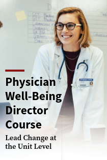 Stanford WellMD & WellPhD Physician Well-being Director Course Banner
